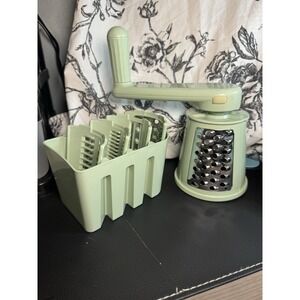 Cook with Color Rotary Cheese Grater PARTS Attachements Barrel Handle Green